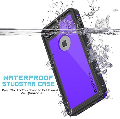 אייפון 8 פלוס מארז אטום למים, פאנקס [סדרת Studstar] [Slim Fit] [IP68 Certified] [Shockproof] [חסין דירוט]